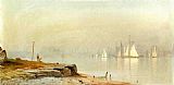 Harbor Scene and White Sails